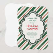 エレガントなクリスマスパーティーの招待状 招待状 (正面/裏面)