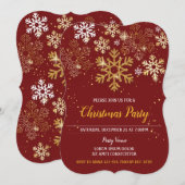 エレガントなクリスマスパーティーの招待状 招待状 (正面/裏面)