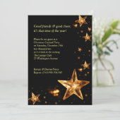 エレガントなクリスマスパーティーの招待状 招待状 (スタンド正面)