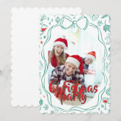 エレガントなクリスマスパーティーの招待状 招待状 (正面/裏面)