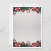 エレガントなクリスマスパーティーの招待状 | 招待状 (裏面)