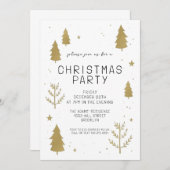 エレガントなクリスマスパーティーの招待状 招待状 (正面/裏面)