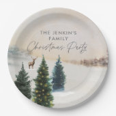 エレガントなクリスマスパーティーの紙皿 ペーパープレート (正面)