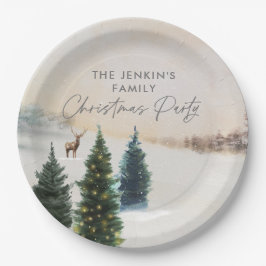エレガントなクリスマスパーティーの紙皿 ペーパープレート