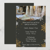 エレガントなクリスマスパーティー 招待状 (正面/裏面)