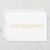 エレガントなクリスマスホリデーの雪の結晶 お礼 サンキューカード (裏面)