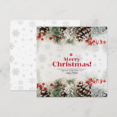 エレガントなクリスマスホリデーカード, 新年 シーズンカード (正面/裏面)