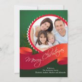 エレガントなクリスマスホリデー写真カード シーズンカード (正面)