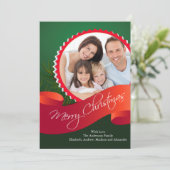 エレガントなクリスマスホリデー写真カード シーズンカード (スタンド正面)