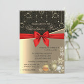 エレガントなクリスマスボール、企業のクリスマスパーティー 招待状 (スタンド正面)