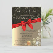 エレガントなクリスマスボール、企業のクリスマスパーティー 招待状 (スタンド正面)