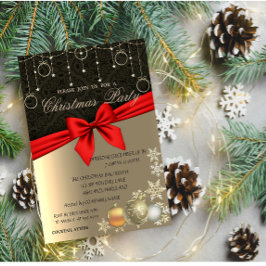 エレガントなクリスマスボール、企業のクリスマスパーティー 招待状