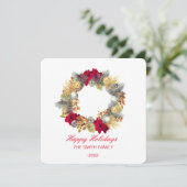 エレガントなクリスマスリース シーズンカード (スタンド正面)