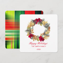 エレガントなクリスマスリース シーズンカード