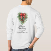 エレガントなクリスマスリース ホリデー Tシャツ (裏面)