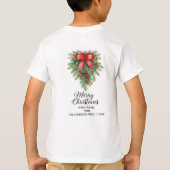 エレガントなクリスマスリース ホリデー Tシャツ (裏面)