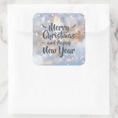 エレガントなクリスマス及び明けましておめでとう|のステッカーのシール スクエアシール (バッグ)