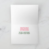 エレガントなクリスマス夕食カード シーズンカード (内部)