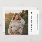 エレガントなクリスマス妊娠発表フォトカード シーズンカード (正面)