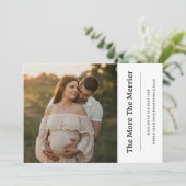 エレガントなクリスマス妊娠発表フォトカード シーズンカード (スタンド正面)