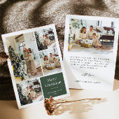 エレガントなクリスマス家族マルチ写真カード 招待状