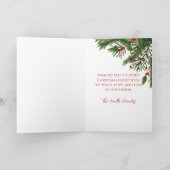 エレガントなクリスマス折り紙グリーティングカード カード (内部)