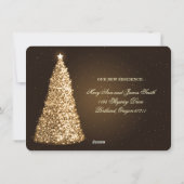 エレガントなクリスマス結婚式 秘密の結婚 ゴールド シーズンカード (裏面)