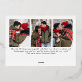 エレガントなクリスマス4 フォト 挨拶 ゴールド 箔シーズンカード (裏面)