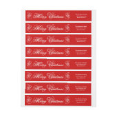 エレガントなクリスマス|の休日の差出人住所ラベル ラップアラウンドラベル (シート)