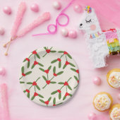 エレガントなクリスマス ウィンター ベリー ホリデー ペーパープレート (パーティー)