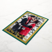 エレガントなクリスマス カスタム フォト フレーム 箔シーズンカード (回転した状態)