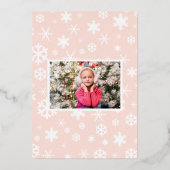 エレガントなクリスマス カスタム フォト 箔シーズンカード (裏面)