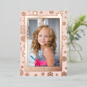 エレガントなクリスマス カスタム フォト 箔シーズンカード (立ち正面)