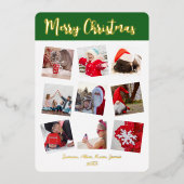 エレガントなクリスマス カスタム フォト   箔シーズンカード (正面)