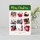 エレガントなクリスマス カスタム フォト   箔シーズンカード (立ち正面)