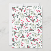 エレガントなクリスマス・クッキー交換パーティー グリーン 招待状 (裏面)