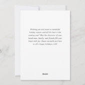 エレガントなクリスマス サージュグリーン オーナメント グリーティング シーズンカード (裏面)