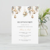 エレガントなクリスマス デコレーション 受付案内カード 招待状 (スタンド正面)