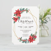 エレガントなクリスマス・パーティのモダンの招待状 招待状 (スタンド正面)