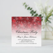 エレガントなクリスマス・パーティの休日の輝きの赤 招待状 (スタンド正面)