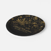 エレガントなクリスマス・パーティの輝きの金ゴールド ペーパープレート (アングル)