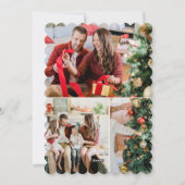 エレガントなクリスマス フォト カード(緑の飾り枠) シーズンカード (裏面)
