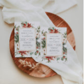 エレガントなクリスマス フラワー ウェディング 招待状