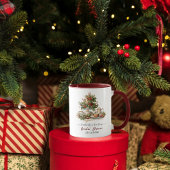 エレガントなクリスマス ブライダルシャワーティーパーティー マグカップ