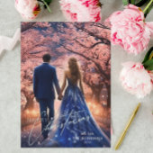 エレガントなクリスマス　ブルー　ピンク　フラワーフォト シーズンカード