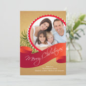 エレガントなクリスマス ホリデー フォト カード (スタンド正面)