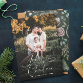 エレガントなクリスマス 現代の写真 松ぼっくり シーズンカード