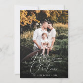 エレガントなクリスマス 現代の写真 松ぼっくり シーズンカード (正面)