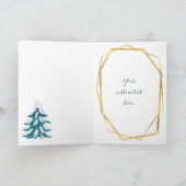 エレガントなクリスマス　雪の結晶が舞う カード (内部)