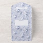 エレガントなクリスマス 4 枚の写真を飾るQRコードのホリデーカード オールインワン招待状 (外側)